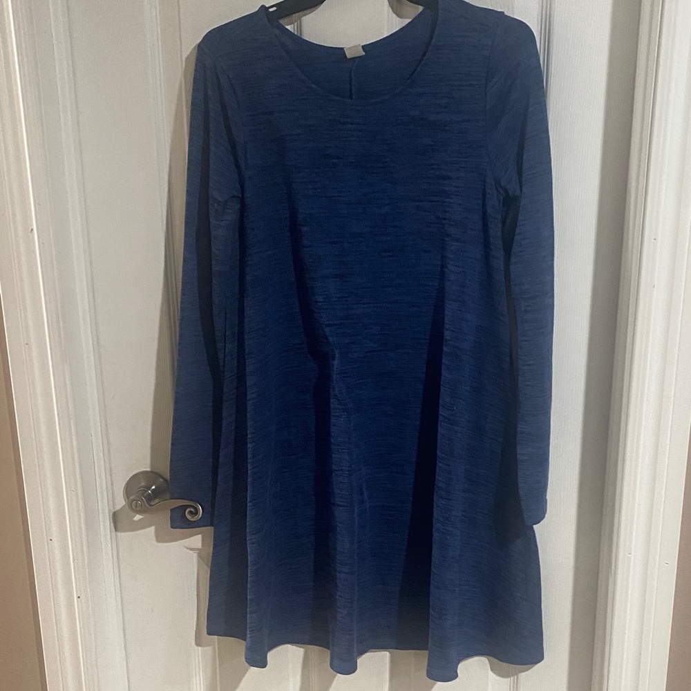 Blue Long Sleeve Dress Maternity